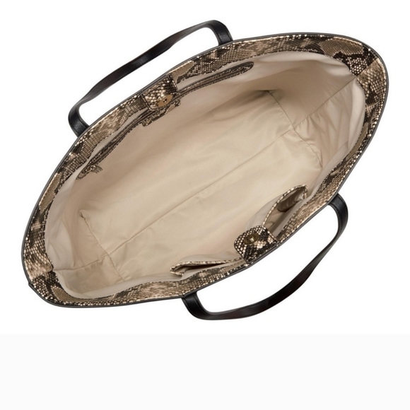 🏷️INC 2PC Zoiey Large Black Tote Plus Bonus Leopard Shoulder Bag - Picture 4 of 13